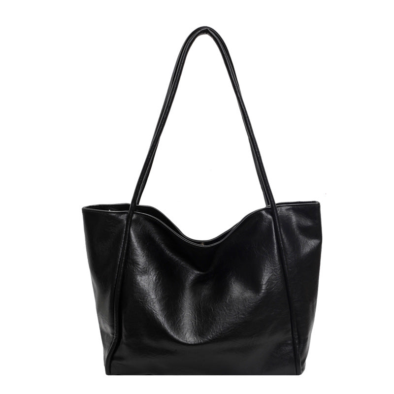 Torebka shopper Tomori z ekoskóry – kolor czarny